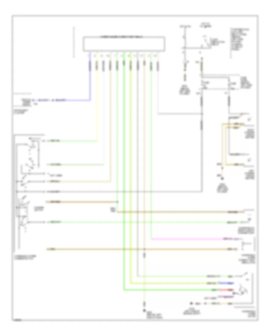 Электросхема стеклоочистителя, дворников и омывателя для Volkswagen New Beetle GLS 2000