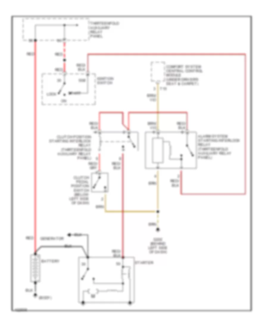 Starting Wiring Diagram, MT for Volkswagen Passat GLS 2000