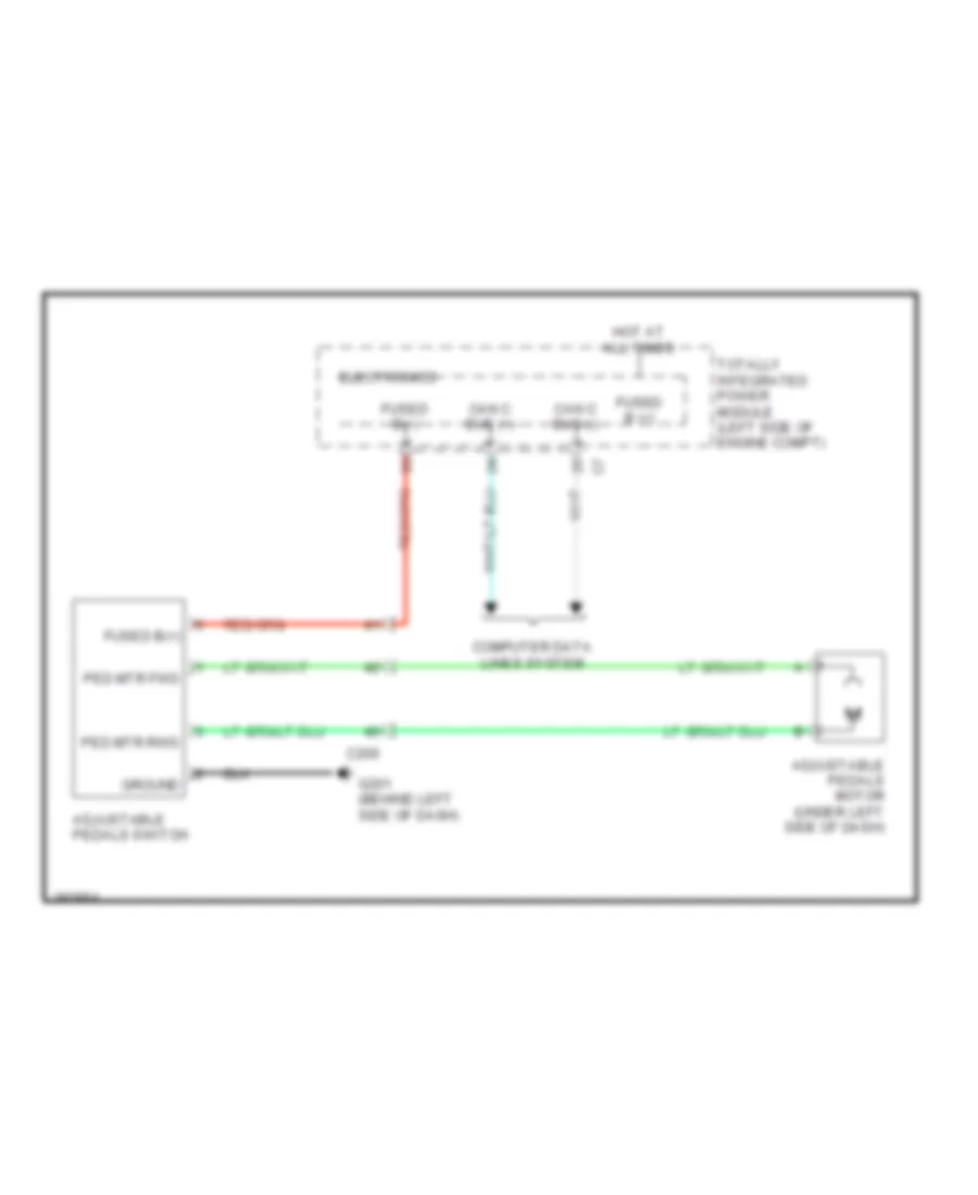 Adjustable Pedal Wiring Diagram for Volkswagen Routan SEL Premium 2014