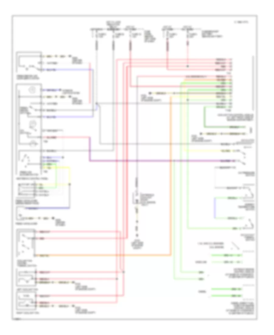 Электросхема кондиционера с ручный управлением для Volkswagen Golf GL 1999