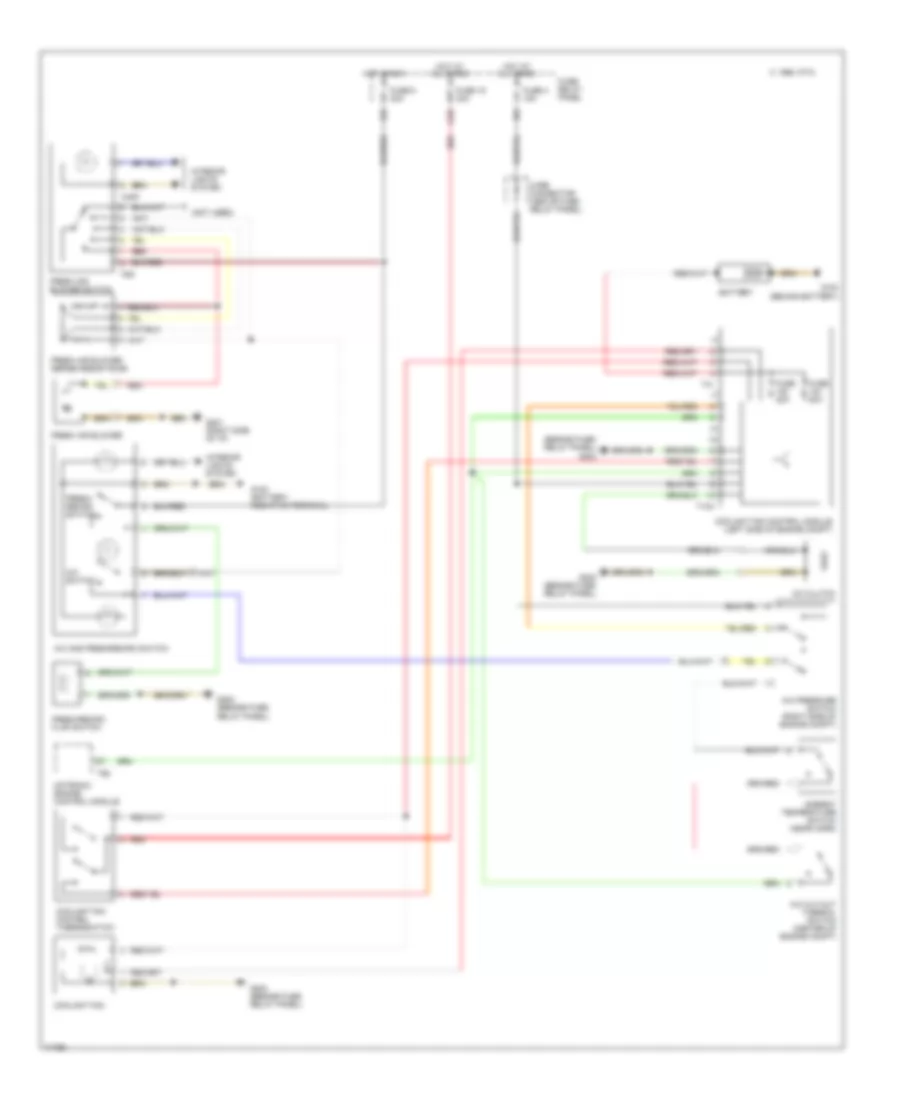 2.0L, Электросхема кондиционера A/C для Volkswagen Jetta III GL 1995