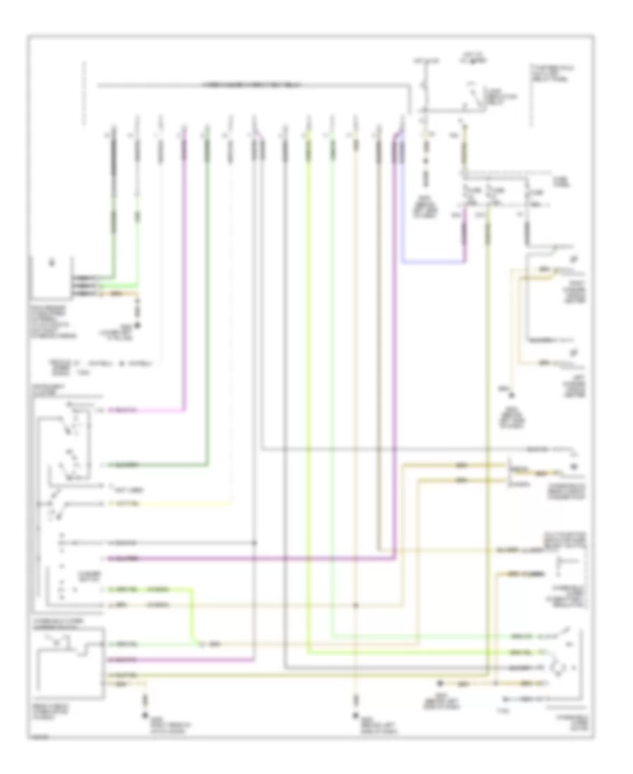 Электросхема стеклоочистителя, дворников и омывателя для Volkswagen Passat GLX 4Motion 2000