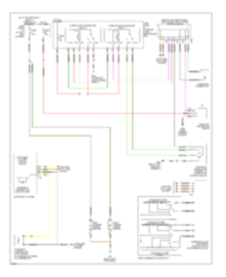 Электросхема стеклоочистителя, дворников и омывателя для Volkswagen Passat 3.6 SE 2012
