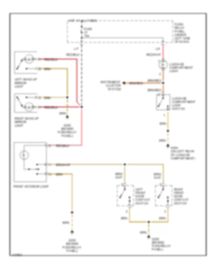 Courtesy Lamps Wiring Diagram for Volkswagen Cabrio GL 2001
