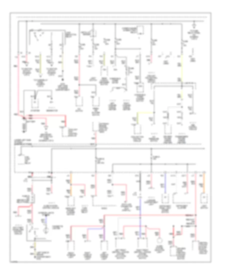 Power Distribution Wiring Diagram 1 of 3 for Volkswagen Cabrio GL 2001