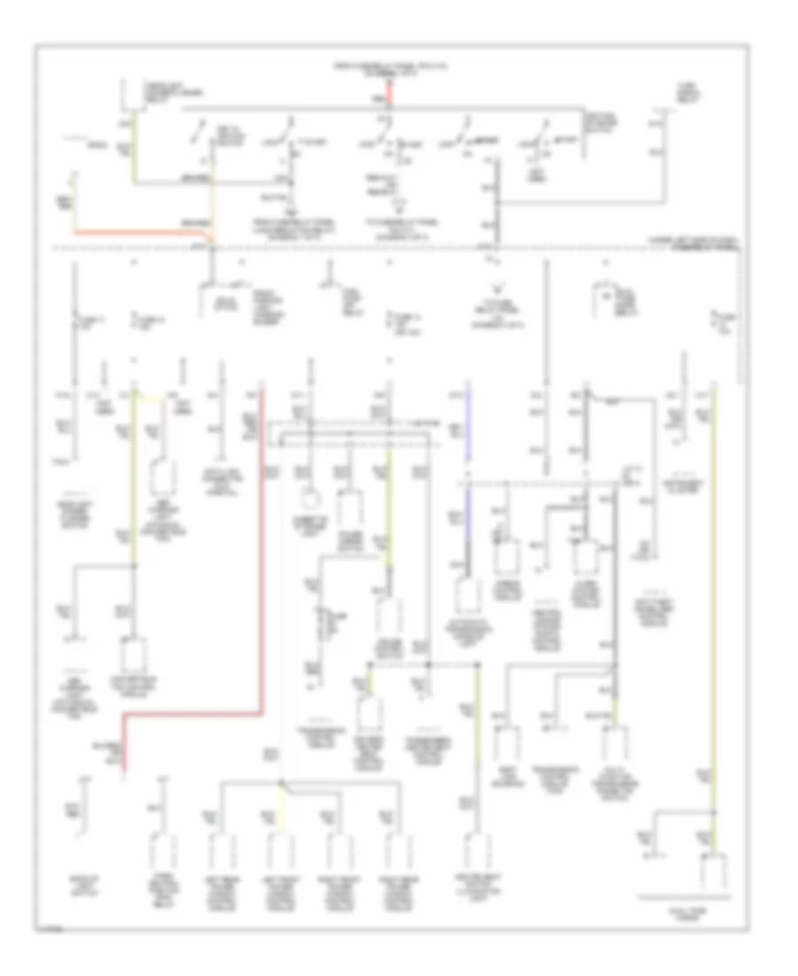 Power Distribution Wiring Diagram (2 of 3) for Volkswagen Cabrio GL 2001
