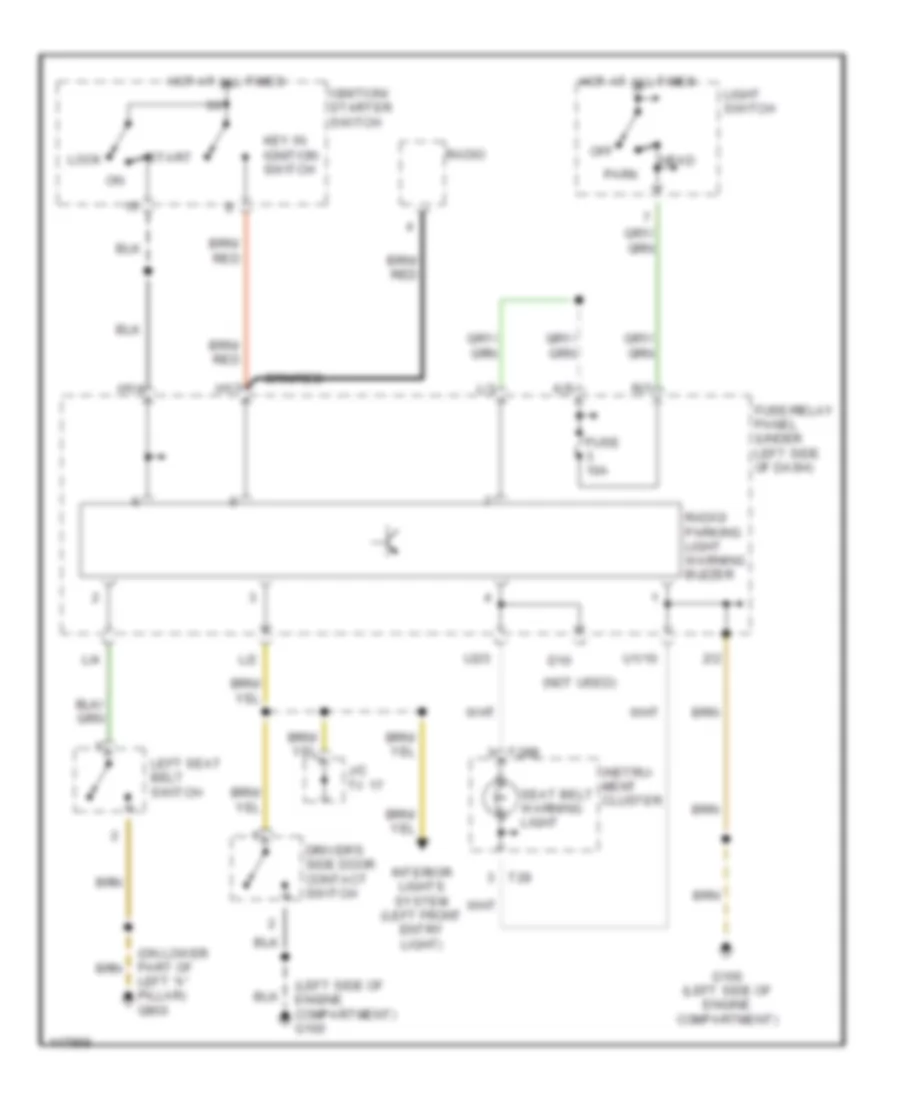 Warning System Wiring Diagrams for Volkswagen Cabrio GL 2001