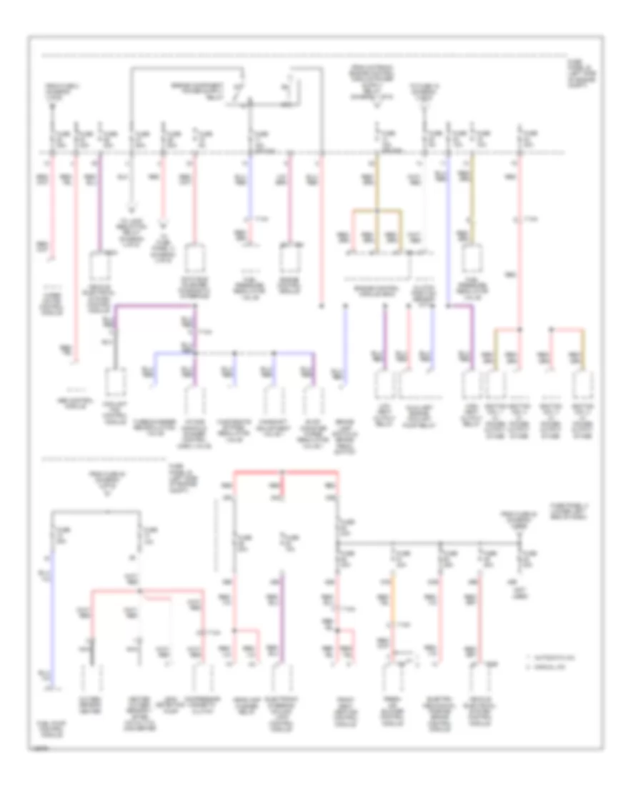 Power Distribution Wiring Diagram (2 of 6) for Volkswagen Tiguan R-Line 2014