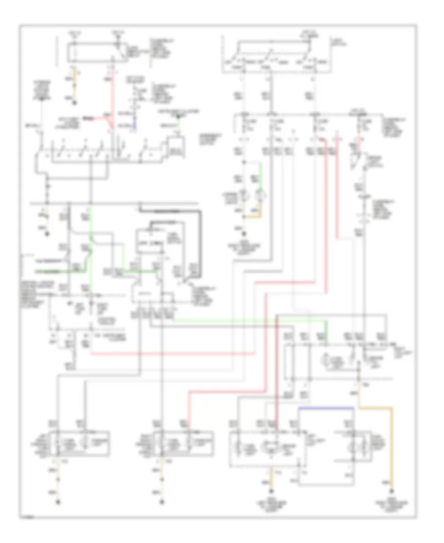 Exterior Lamps Wiring Diagram for Volkswagen EuroVan MV 2001