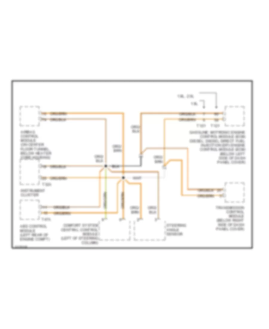 HighLow Bus Wiring Diagram, Except Convertible for Volkswagen New Beetle GL 2005