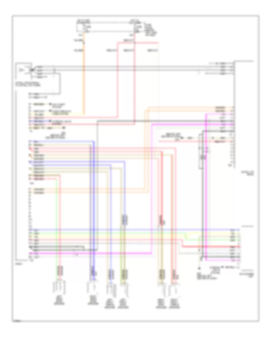 Base Radio Wiring Diagram, Except Convertible with Satellite Radio for Volkswagen New Beetle GL 2005