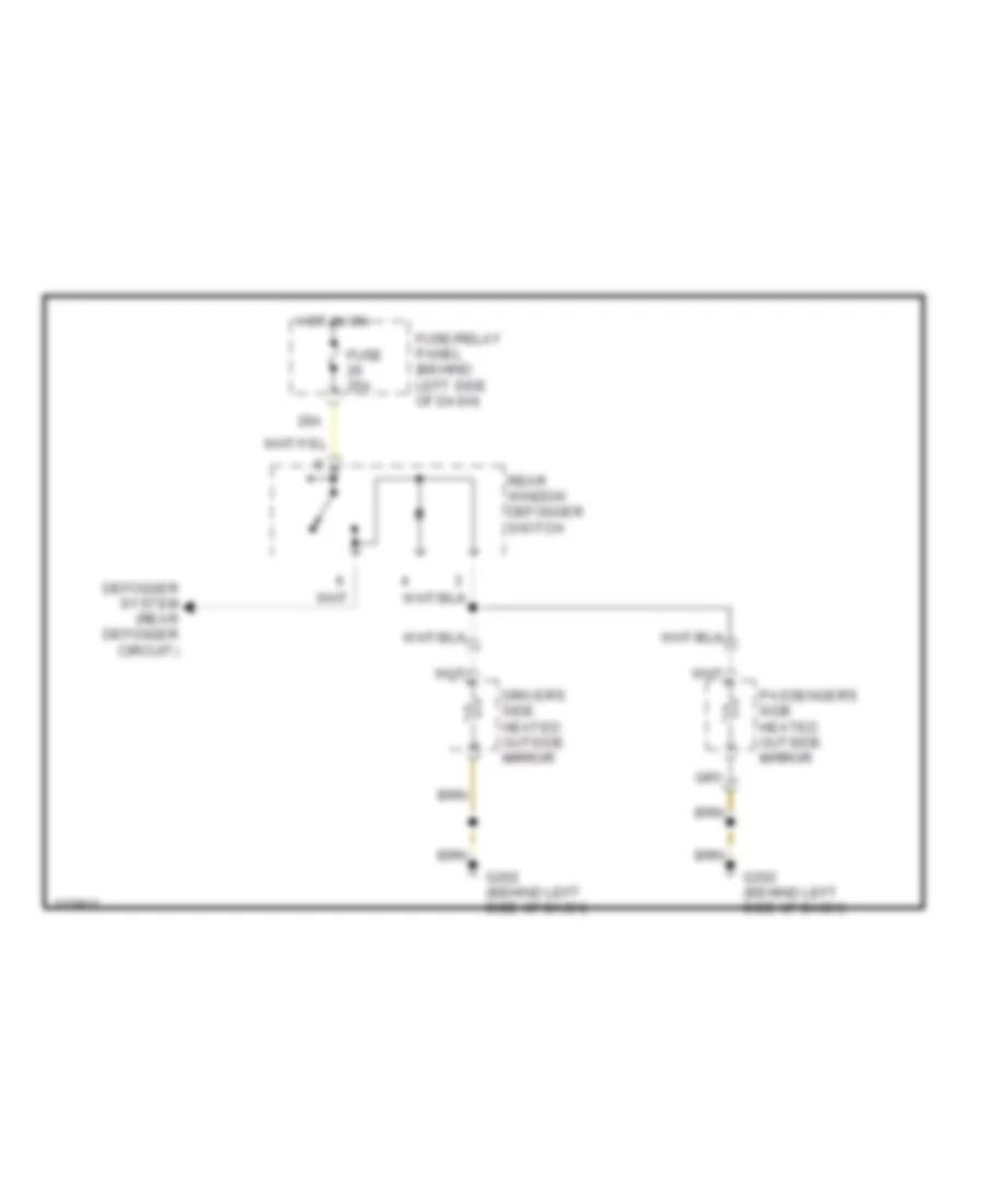 Heated Mirrors Wiring Diagram without Power Windows for Volkswagen Golf GLS 2001