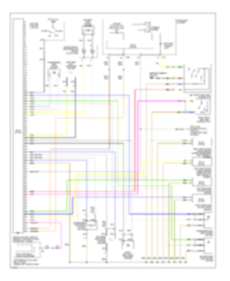 Supplemental Restraint Wiring Diagram, Late Production for Volkswagen GTI GLX 2001