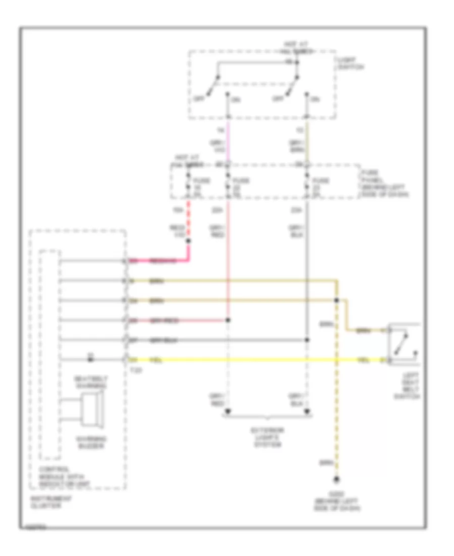 Warning System Wiring Diagrams for Volkswagen Jetta Wolfsburg Edition 2001