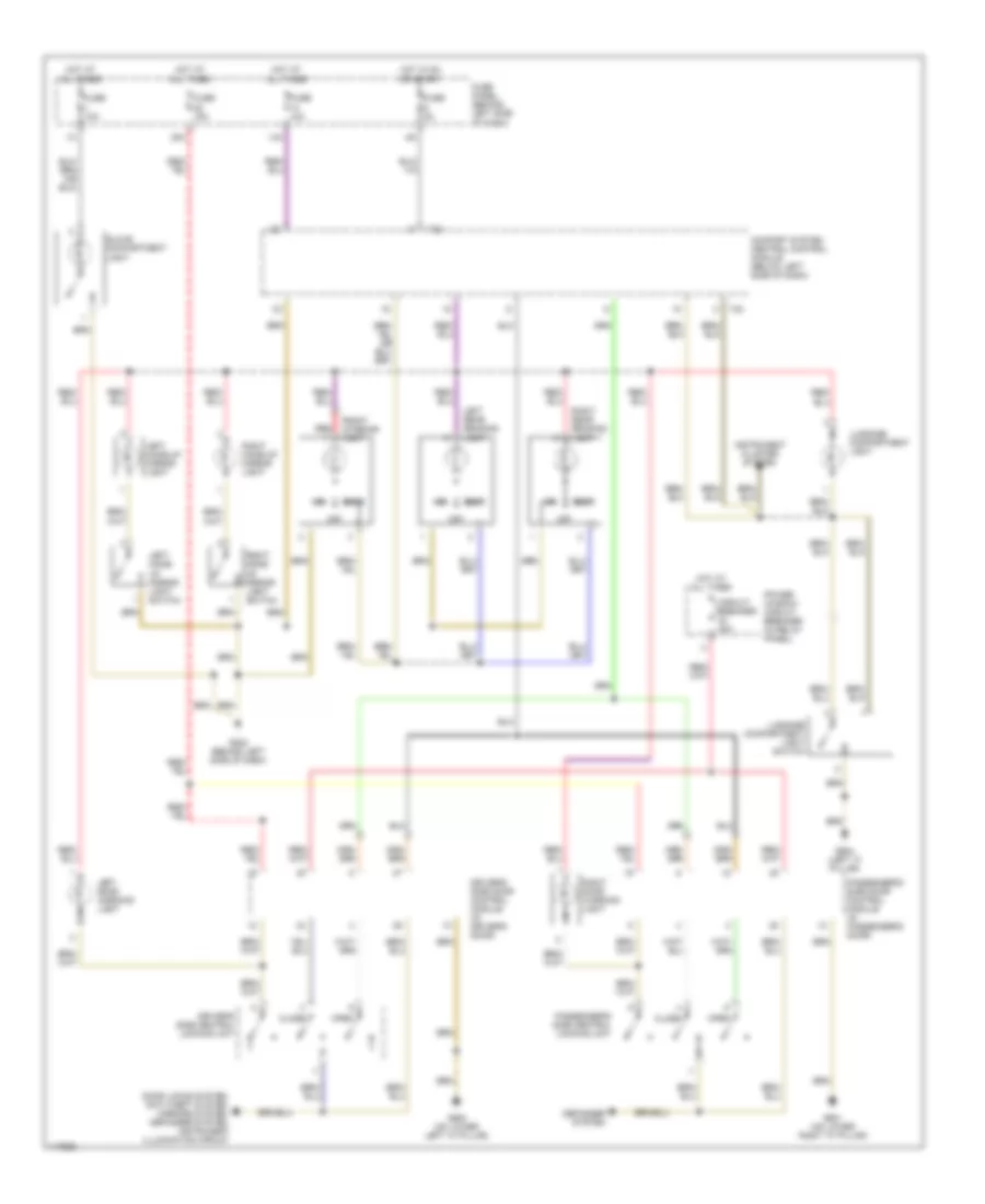 Courtesy Lamps Wiring Diagram with Power Windows for Volkswagen New Beetle GL 2001