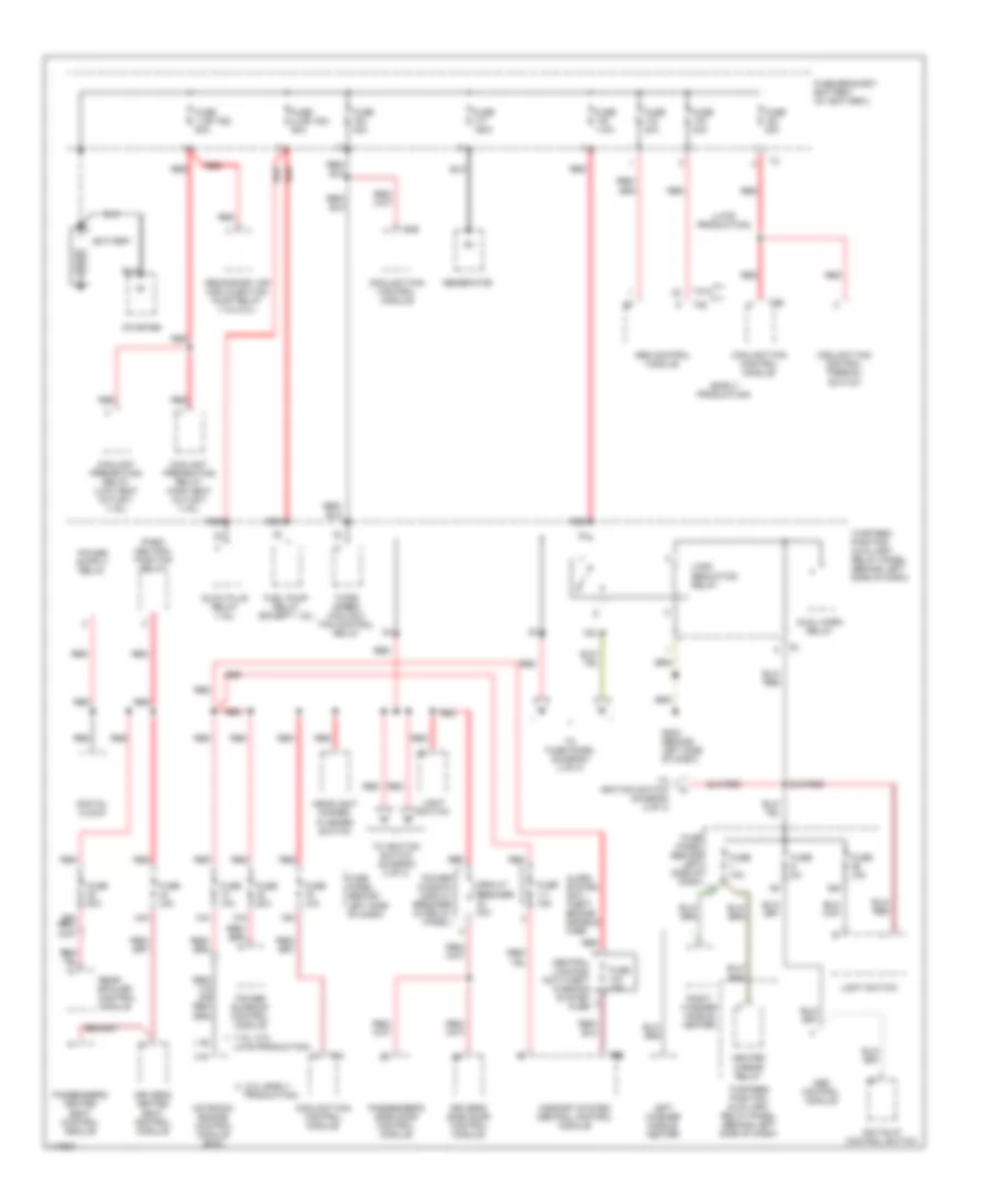 Power Distribution Wiring Diagram 1 of 3 for Volkswagen New Beetle GL 2001