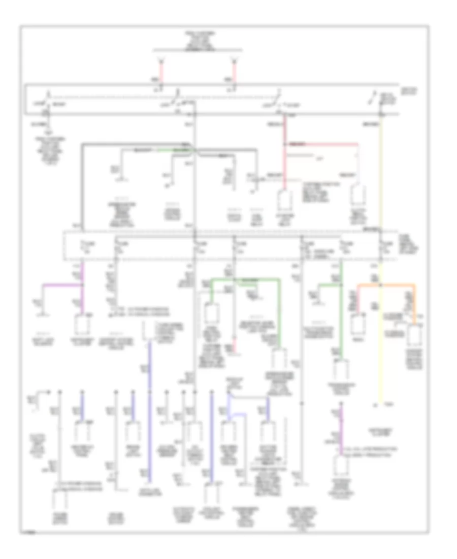 Power Distribution Wiring Diagram (2 of 3) for Volkswagen New Beetle GL 2001
