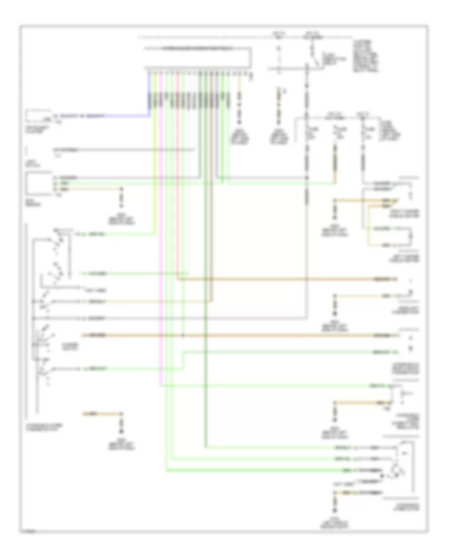 Электросхема стеклоочистителя, дворников и омывателя для Volkswagen New Beetle Sport 2001