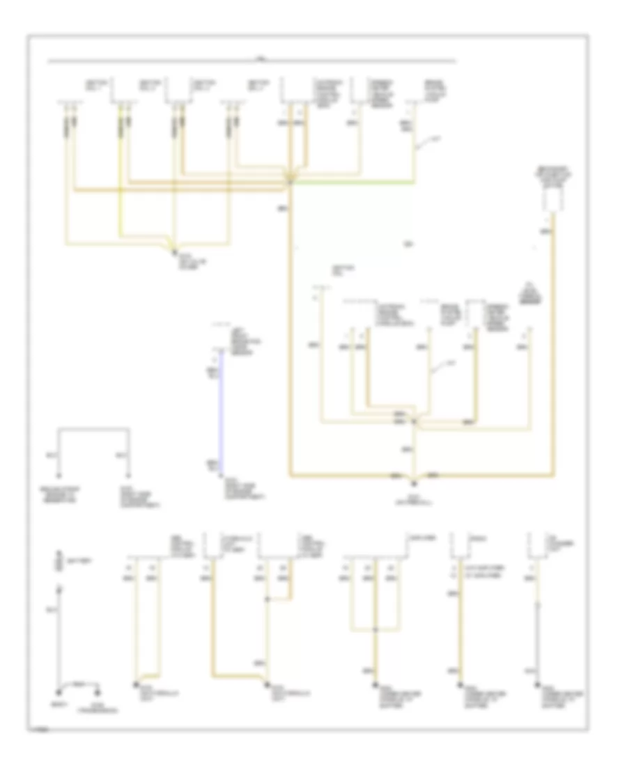 Ground Distribution Wiring Diagram Late Production 1 of 4 for Volkswagen Passat GLS 2001