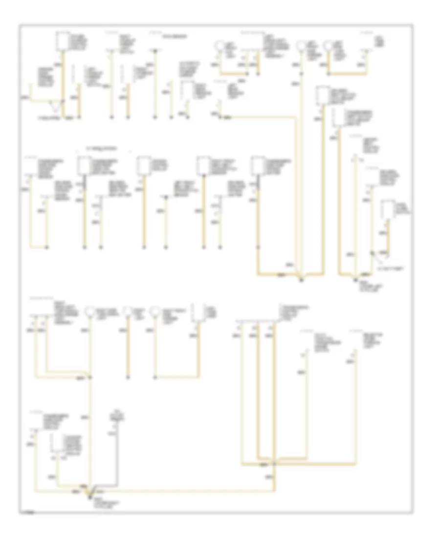 Ground Distribution Wiring Diagram Late Production 3 of 4 for Volkswagen Passat GLS 2001
