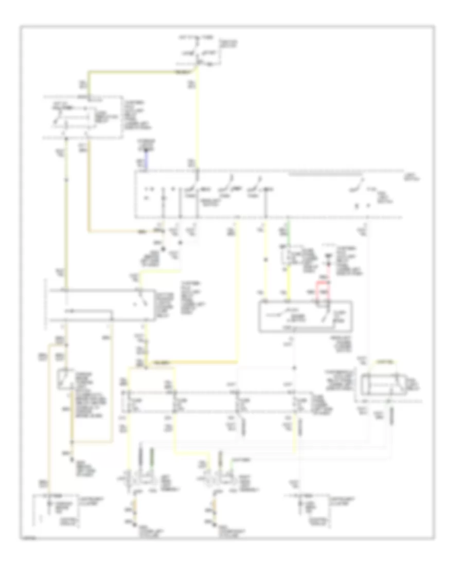 Headlight Wiring Diagram Early Production for Volkswagen Passat GLS 2001