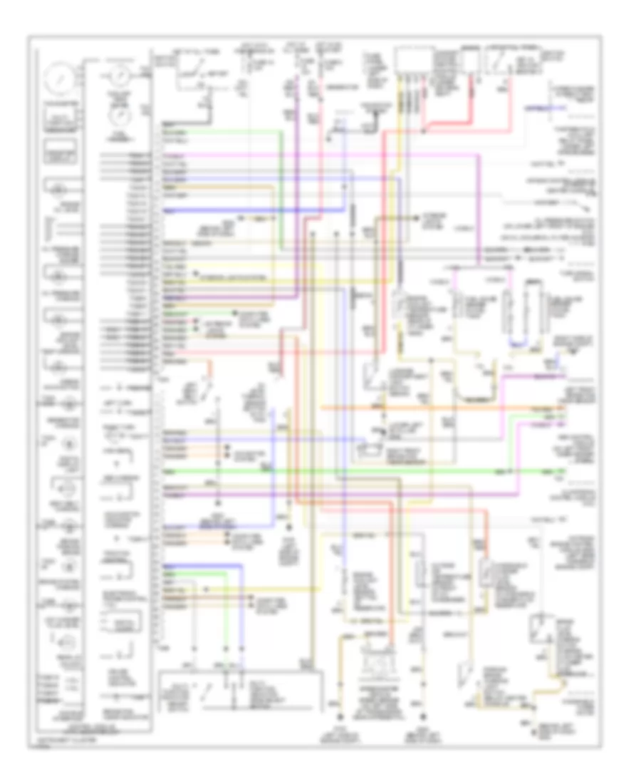 Instrument Cluster Wiring Diagram Early Production for Volkswagen Passat GLS 2001