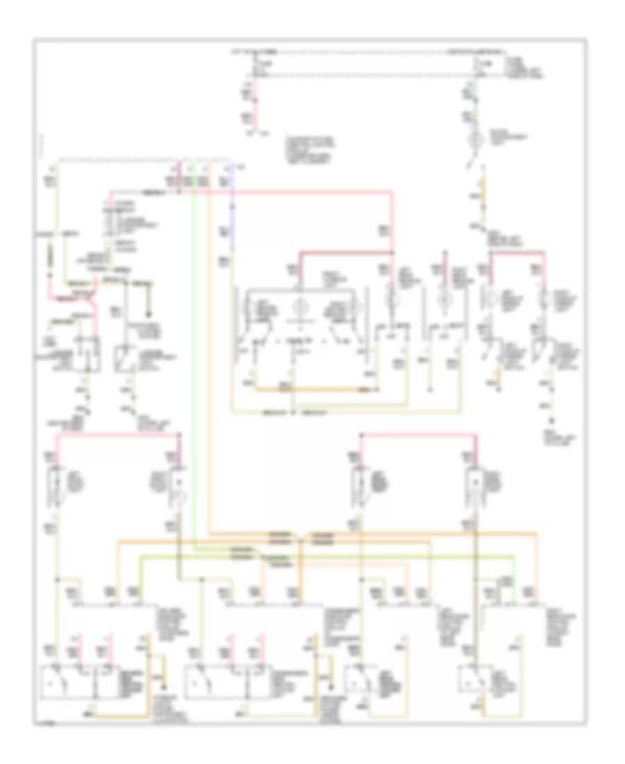 Courtesy Lamps Wiring Diagram Early Production for Volkswagen Passat GLS 2001
