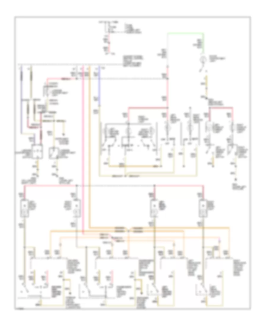 Courtesy Lamps Wiring Diagram, Late Production for Volkswagen Passat GLS 2001