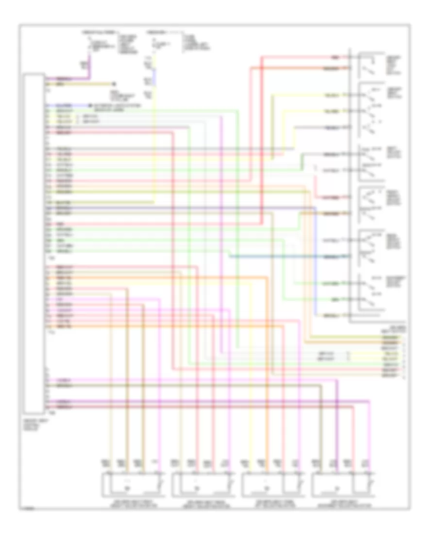 Memory System Wiring Diagrams 1 of 2 for Volkswagen Passat GLS 2001