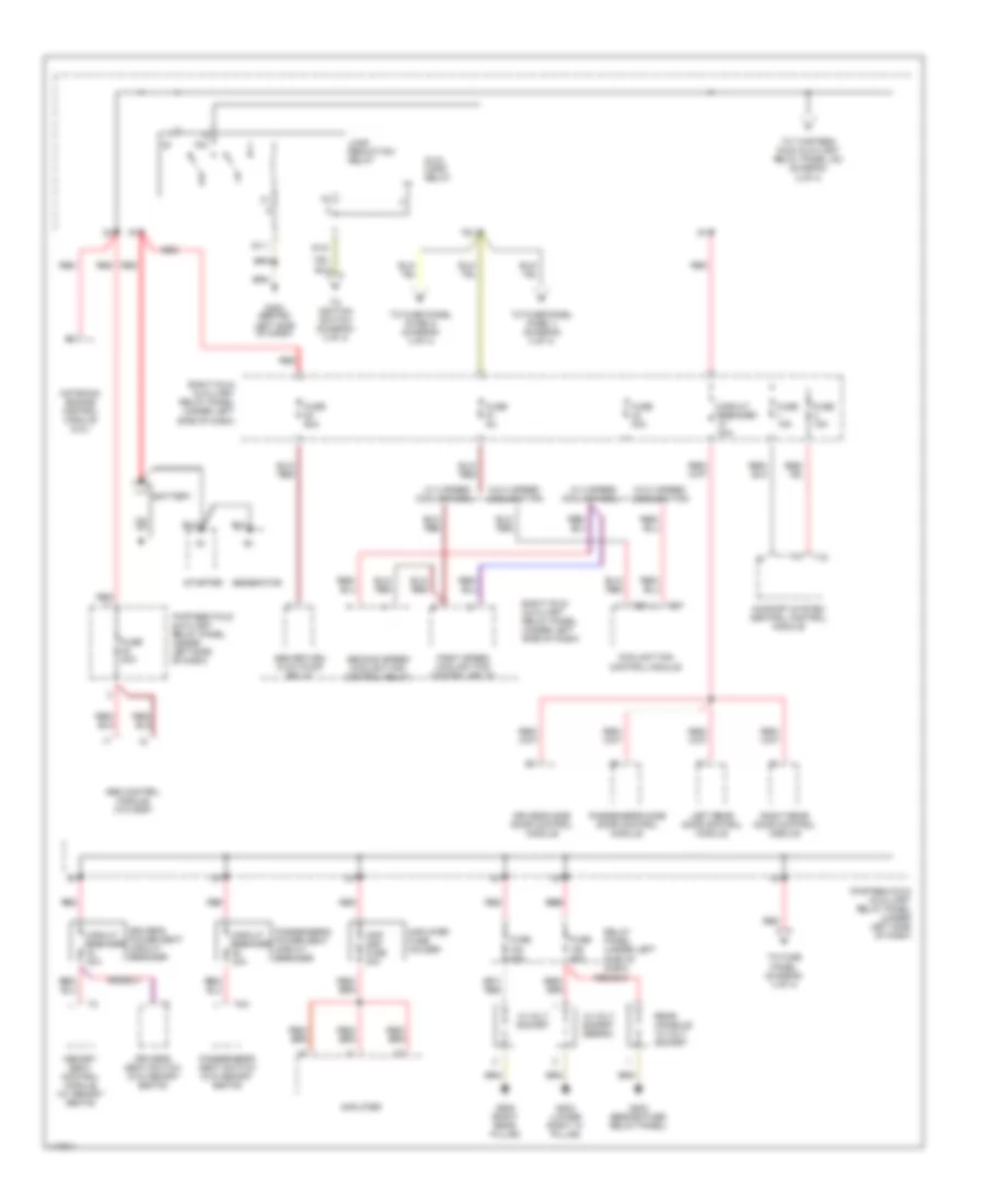 Power Distribution Wiring Diagram Early Production 1 of 4 for Volkswagen Passat GLS 2001