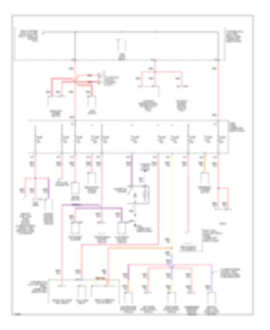 Power Distribution Wiring Diagram, Early Production (2 of 4) for Volkswagen Passat GLS 2001