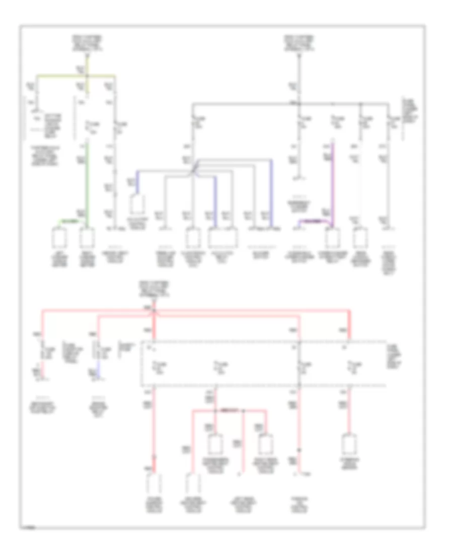 Power Distribution Wiring Diagram, Early Production (4 of 4) for Volkswagen Passat GLS 2001