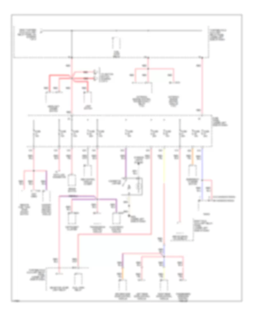 Power Distribution Wiring Diagram, Late Production (2 of 4) for Volkswagen Passat GLS 2001