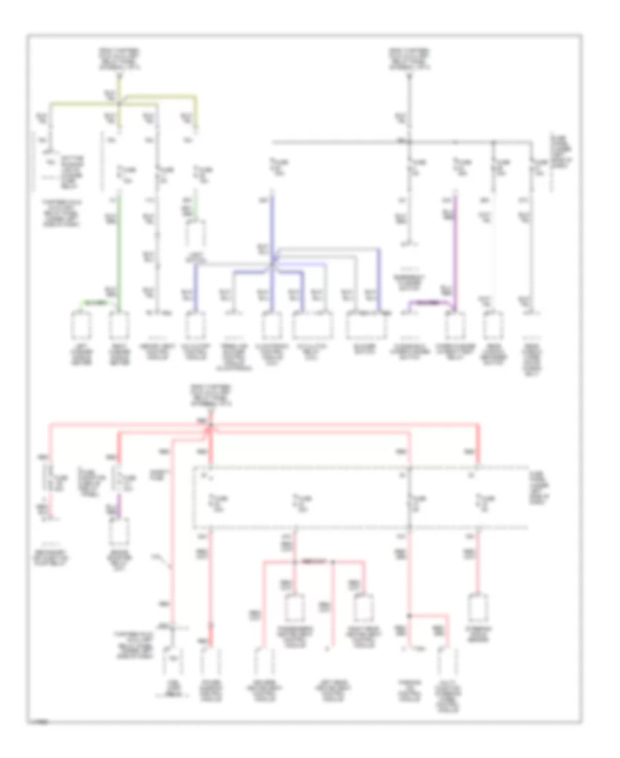 Power Distribution Wiring Diagram, Late Production (4 of 4) for Volkswagen Passat GLS 2001