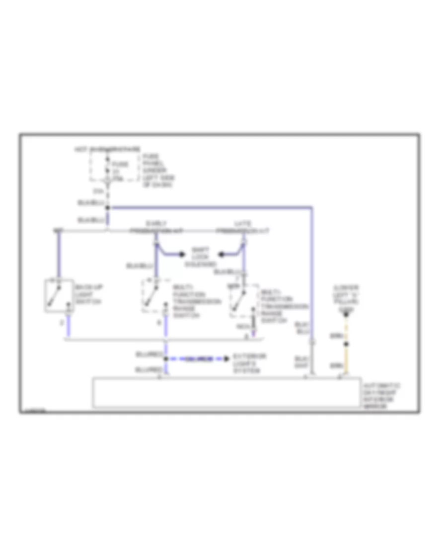 Automatic Day Night Mirror Wiring Diagram for Volkswagen Passat GLS 2001