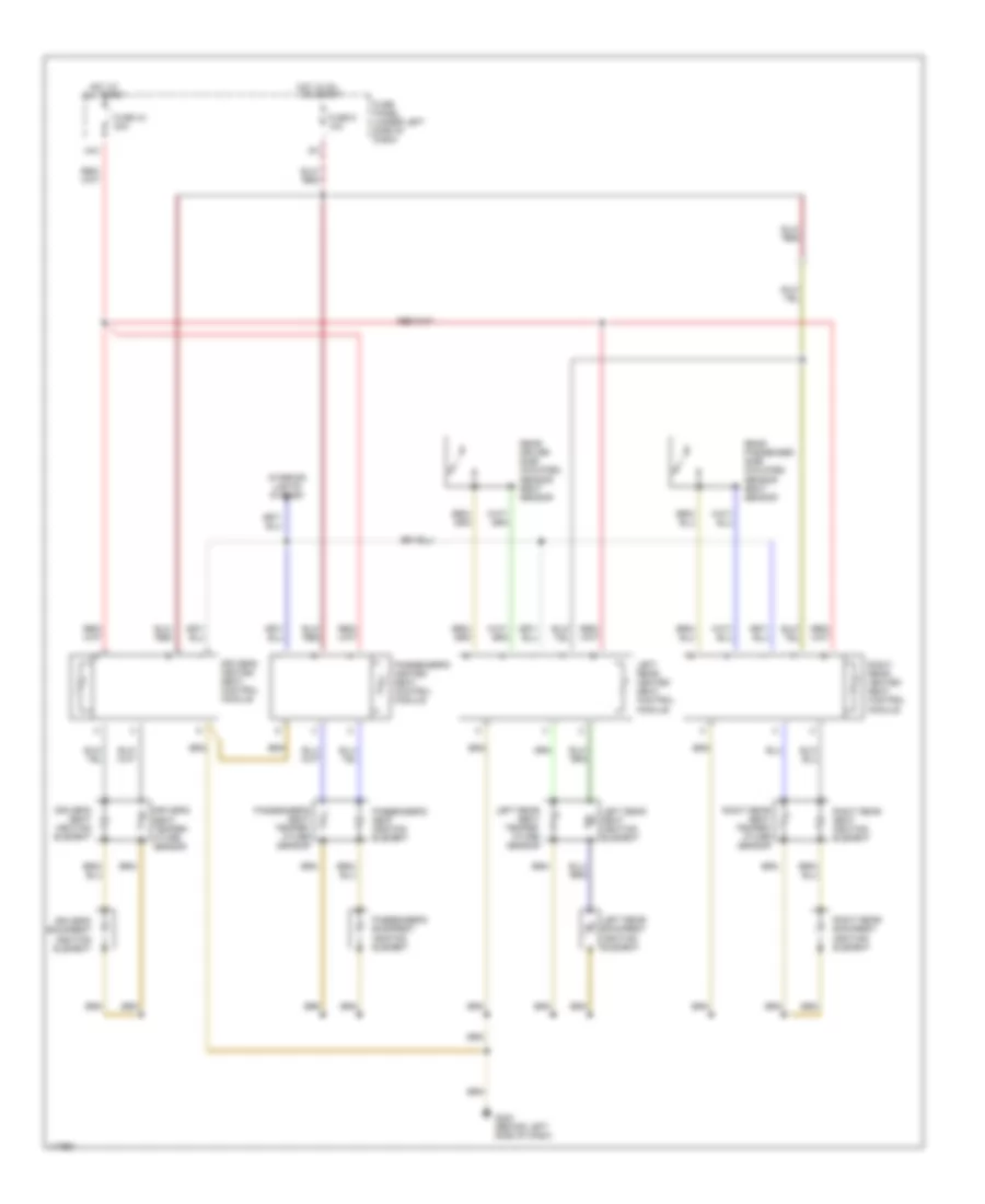 Heated Seats Wiring Diagram for Volkswagen Passat GLS 2001