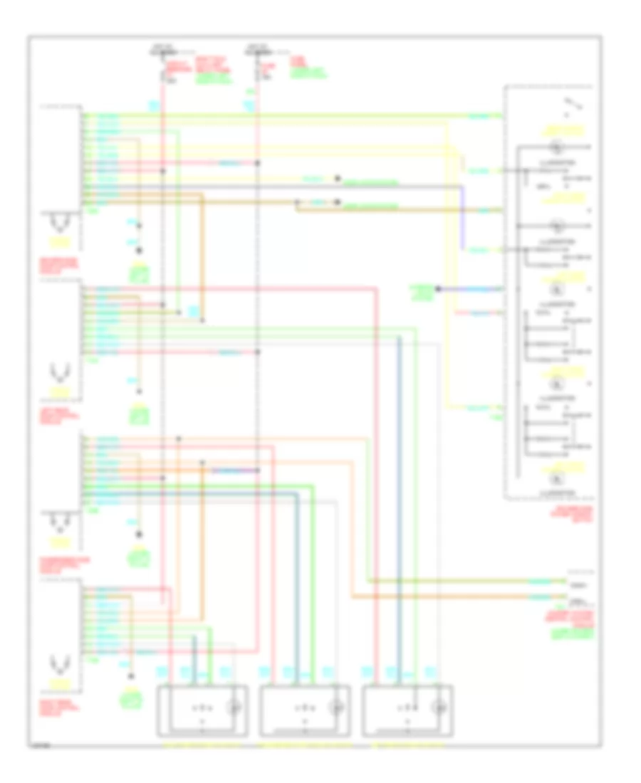 Power Window Wiring Diagram Early Production for Volkswagen Passat GLS 2001