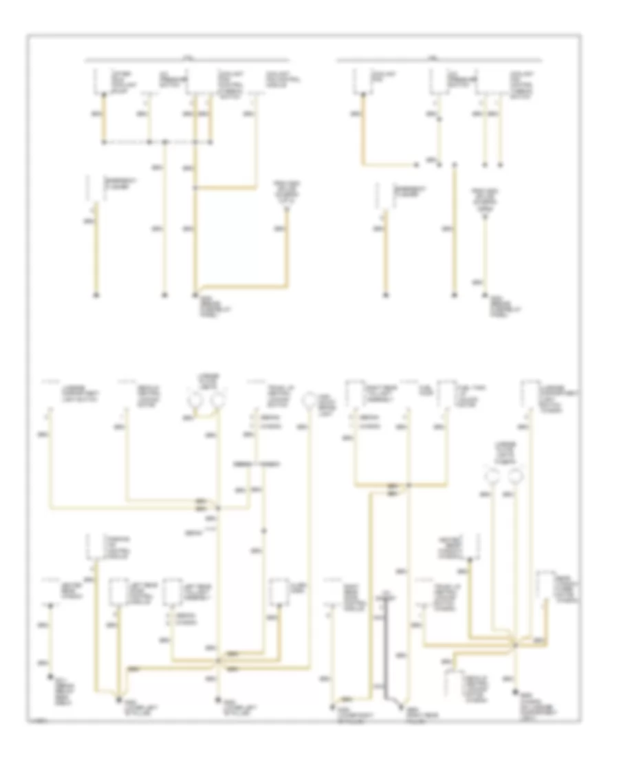 Ground Distribution Wiring Diagram, Late Production (4 of 4) for Volkswagen Passat GLX 2001