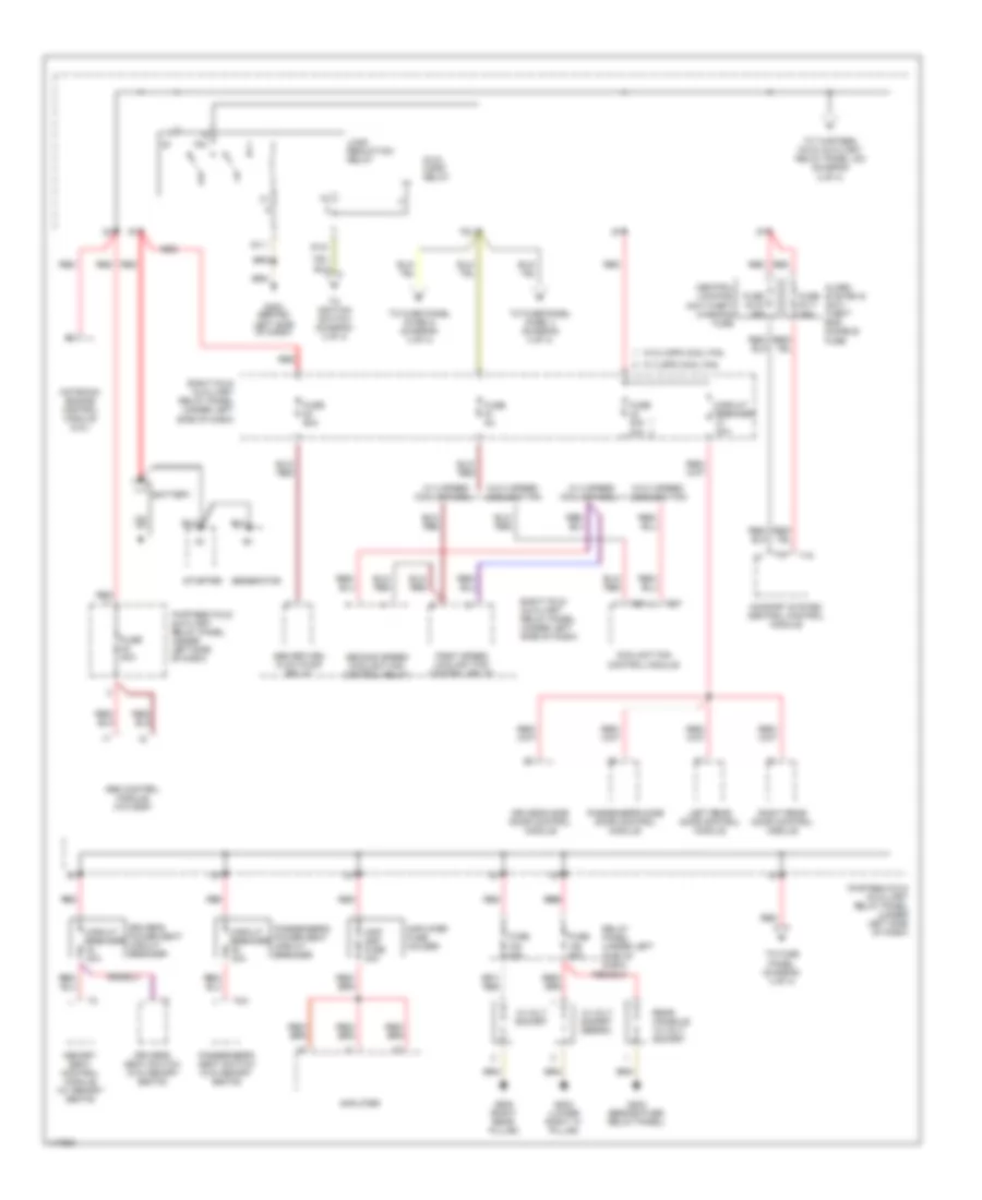 Power Distribution Wiring Diagram, Late Production (1 of 4) for Volkswagen Passat GLX 2001