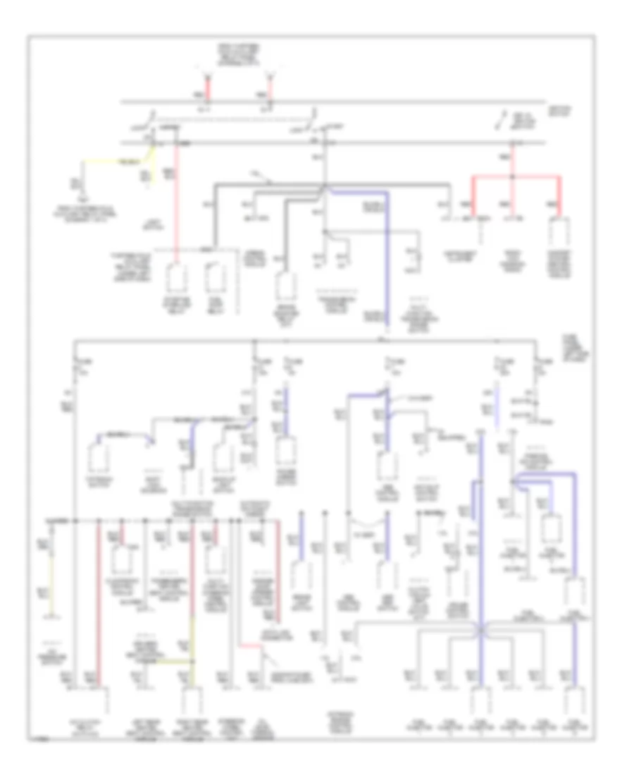 Power Distribution Wiring Diagram Late Production 3 of 4 for Volkswagen Passat GLX 2001