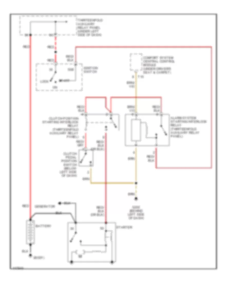 Starting Wiring Diagram M T Late Production for Volkswagen Passat GLX 2001