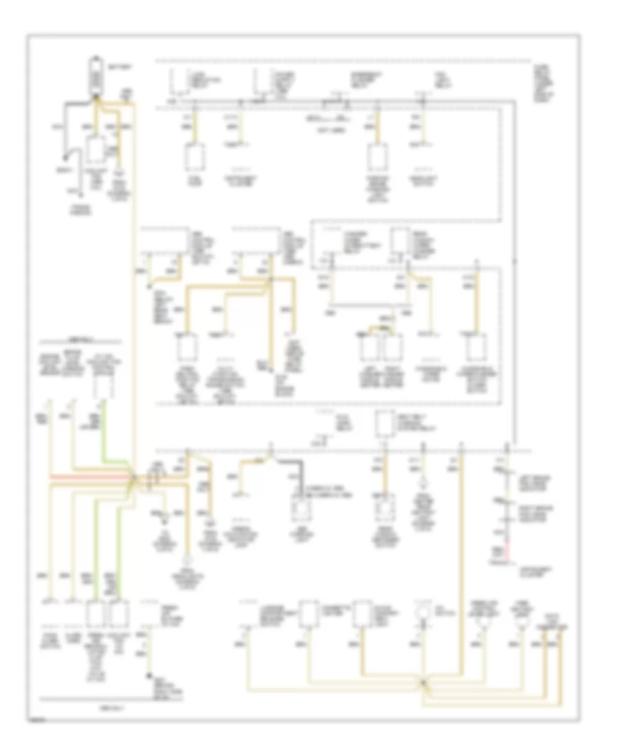 Ground Distribution Wiring Diagram 1 of 6 for Volkswagen GTI 1996