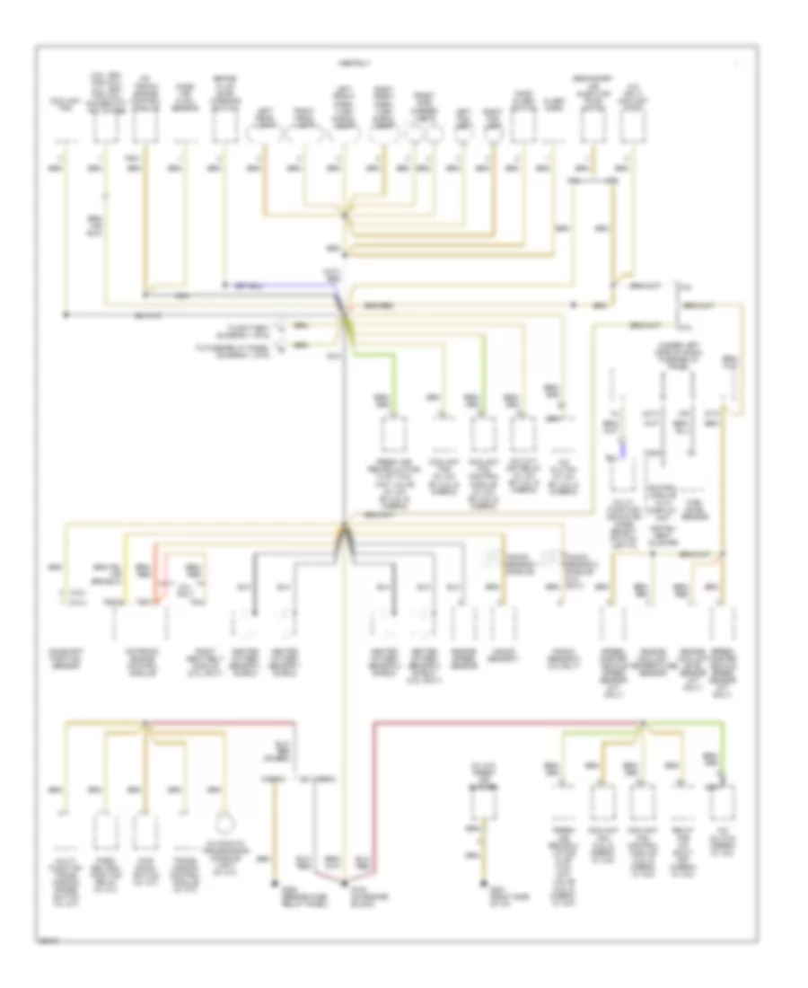 Ground Distribution Wiring Diagram 4 of 6 for Volkswagen GTI 1996