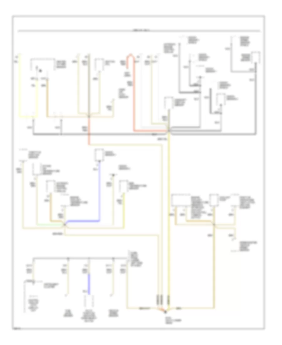 Ground Distribution Wiring Diagram 6 of 6 for Volkswagen GTI 1996