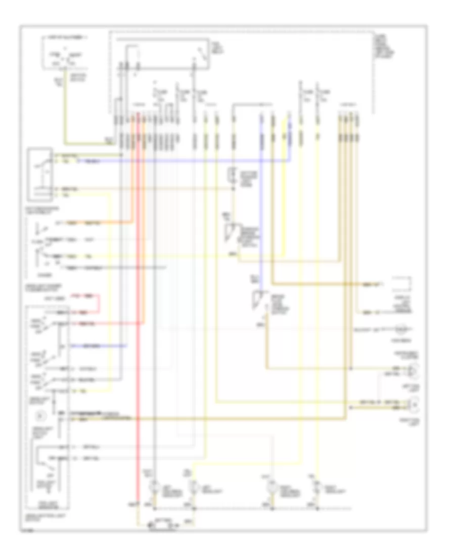 Headlight Wiring Diagram, with DRL for Volkswagen GTI 1996