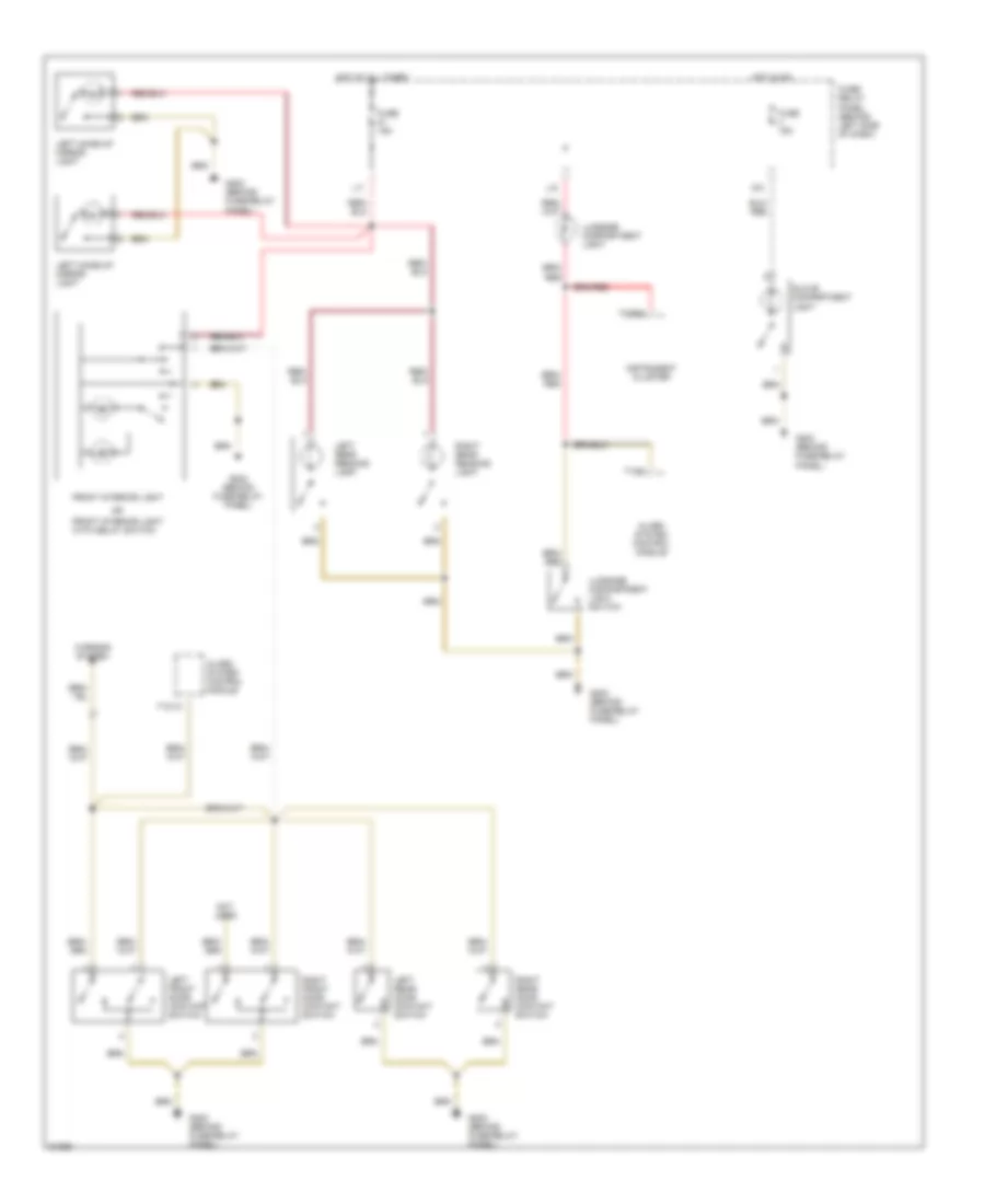 Courtesy Lamp Wiring Diagram for Volkswagen GTI 1996