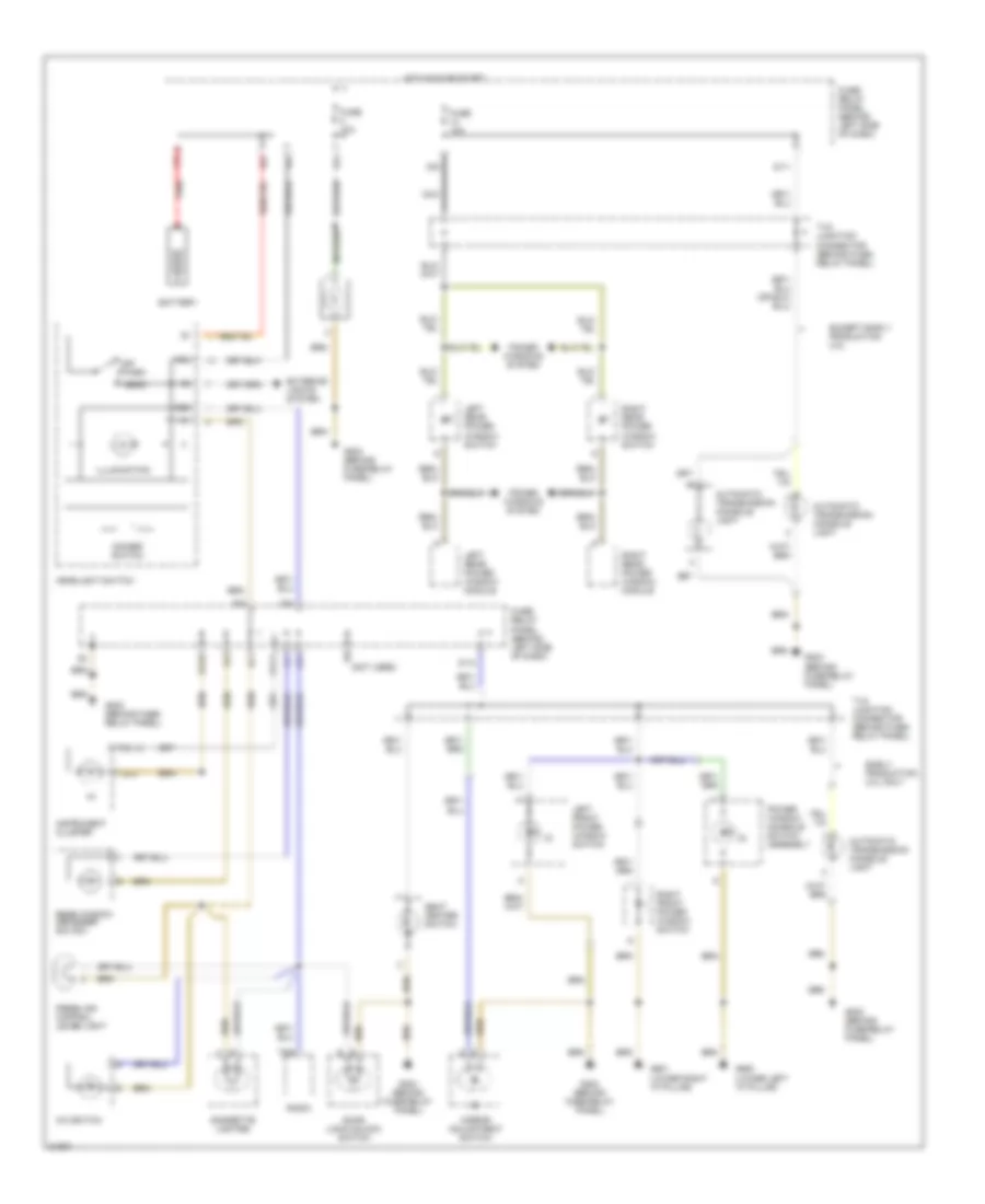 Instrument Illumination Wiring Diagram for Volkswagen GTI 1996