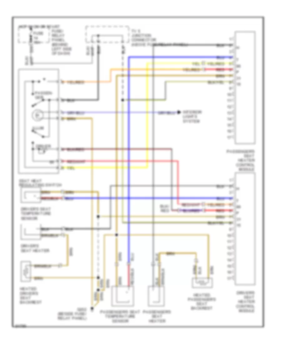 Heated Seats Wiring Diagram for Volkswagen GTI 1996