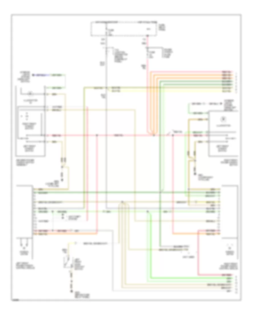 Power Window Wiring Diagram 1 of 2 for Volkswagen GTI 1996