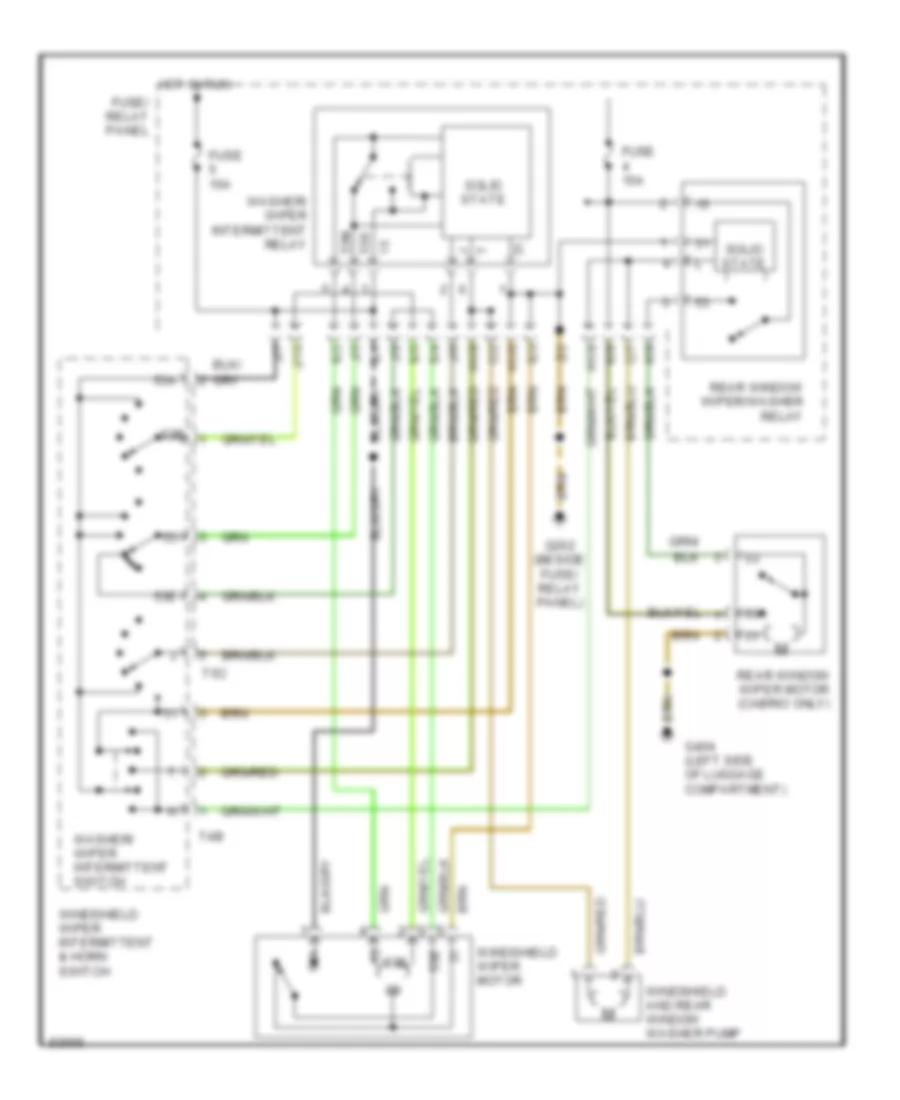 WiperWasher Wiring Diagram for Volkswagen GTI 1996